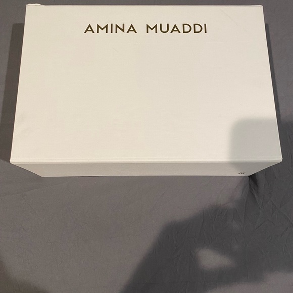 Amina Muaddi Begum Crystal PVC Light Grey Slingbacks - Picture 7 of 16